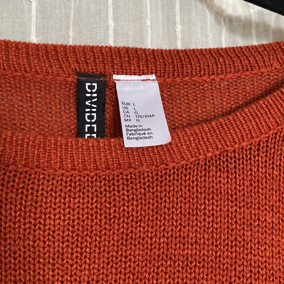 H&M Burnt Orange Sweater, Size L - Picture 2 of 6